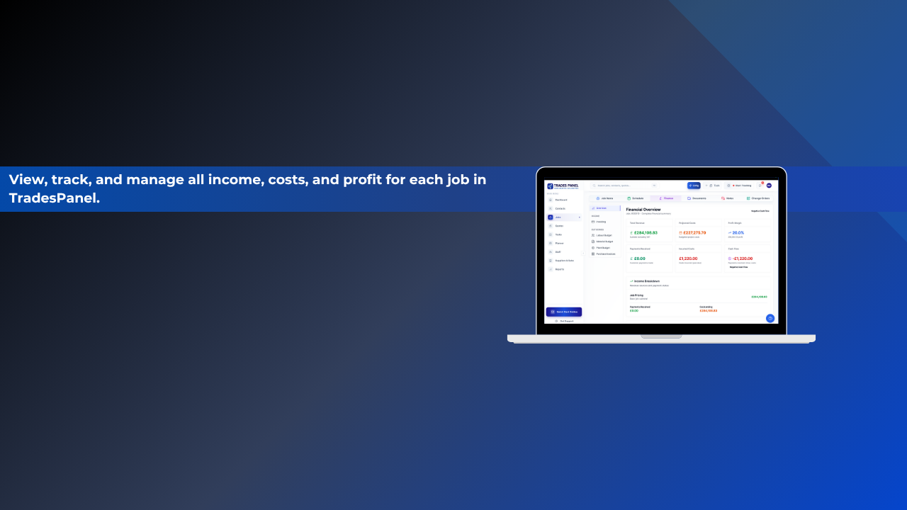 Understanding the Finance Tab