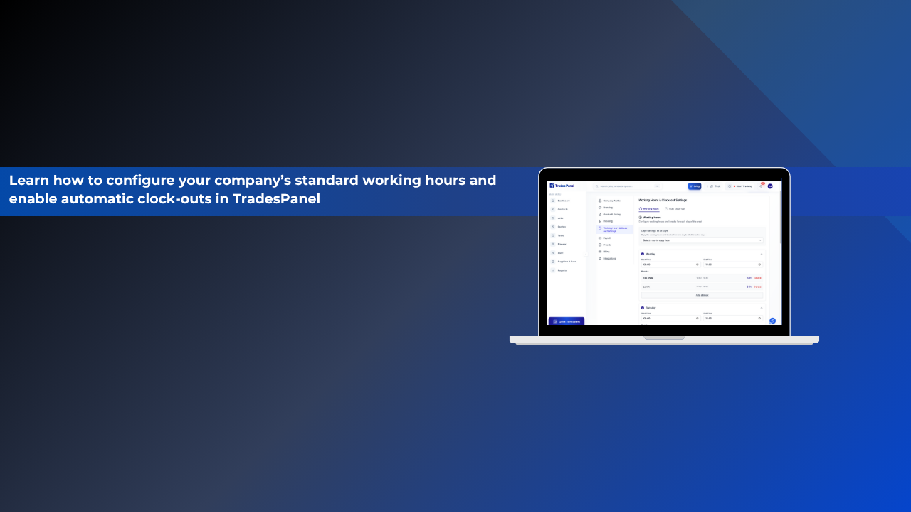 Setting Up Working Hours & Auto Clock Outs
