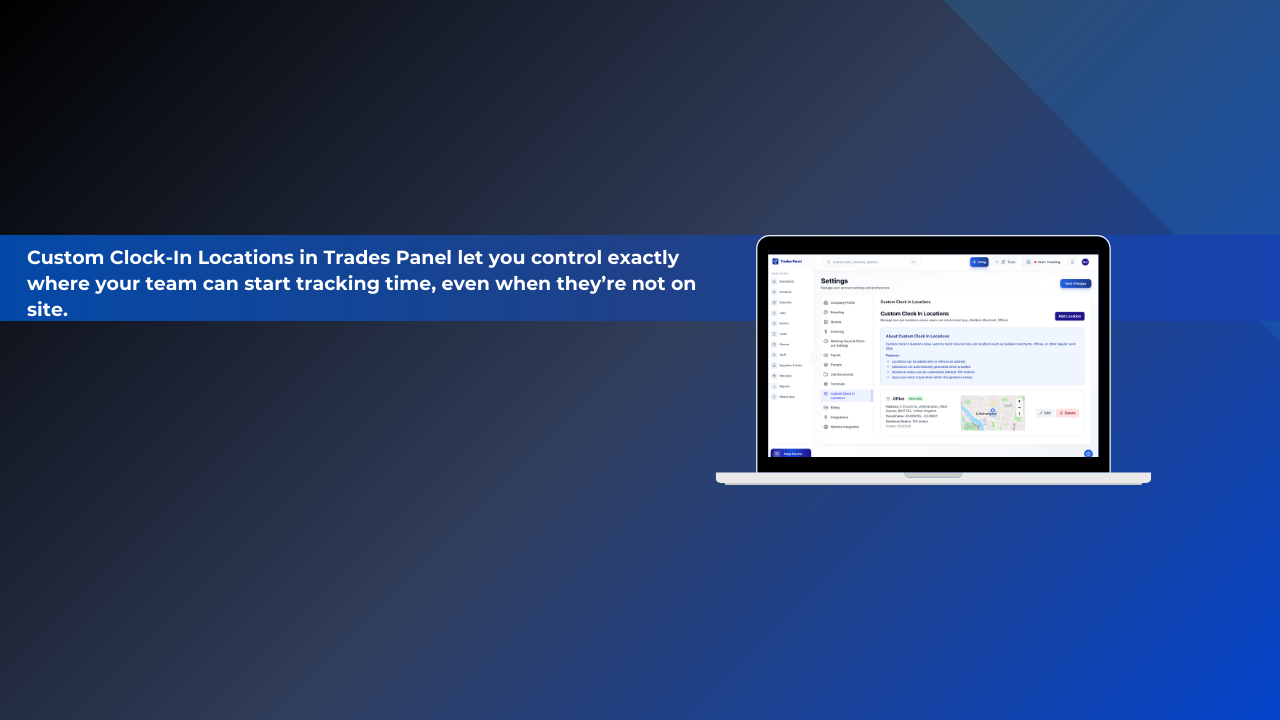 Custom Clock In Locations